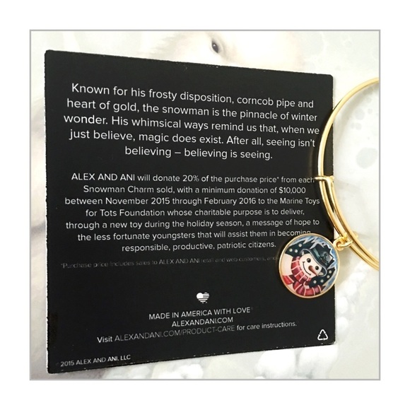 NWT Alex & Ani Limited Edition Snowman Bracelet - Picture 3 of 3